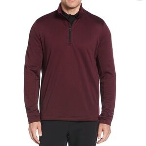 Ben Hogan Performance Golf 1/4 Zip Red Pullover Men's 2XL Micro Jacquard Cover
